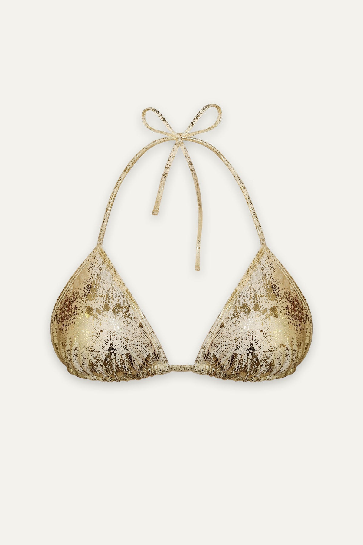 Cecilia Gold Bikini Top
