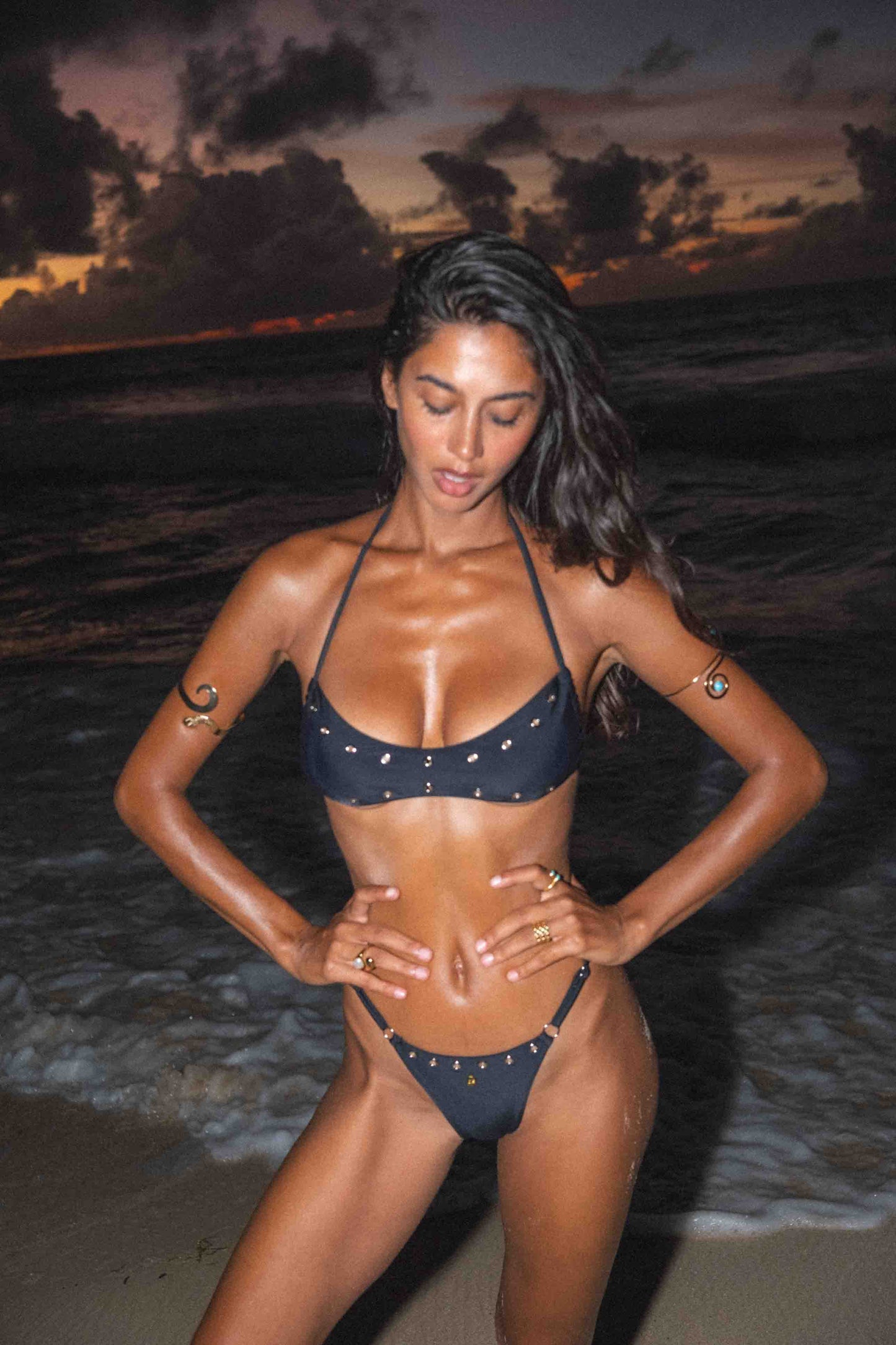Kiana Black Bikini Top
