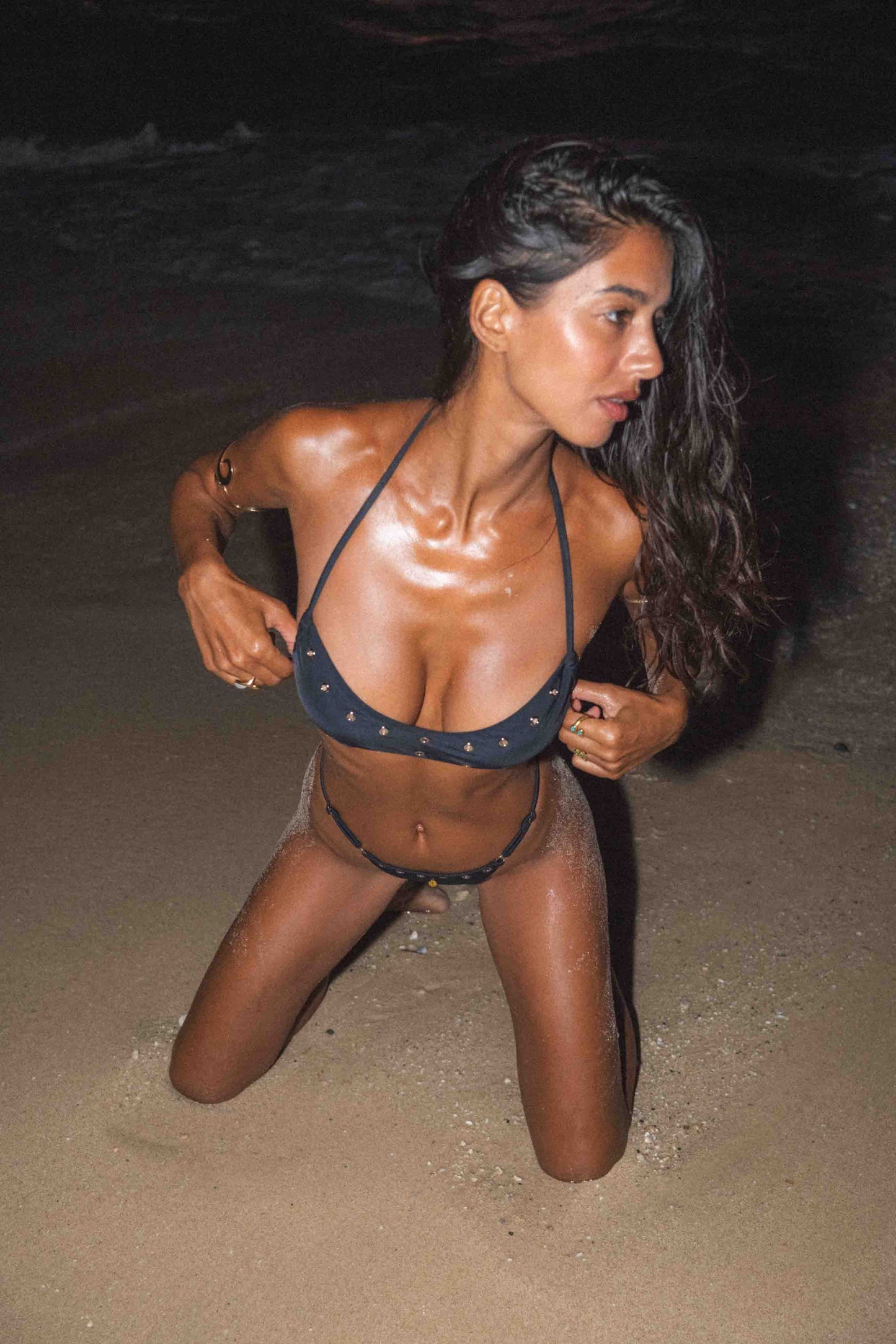 Kiana Black Bikini Top