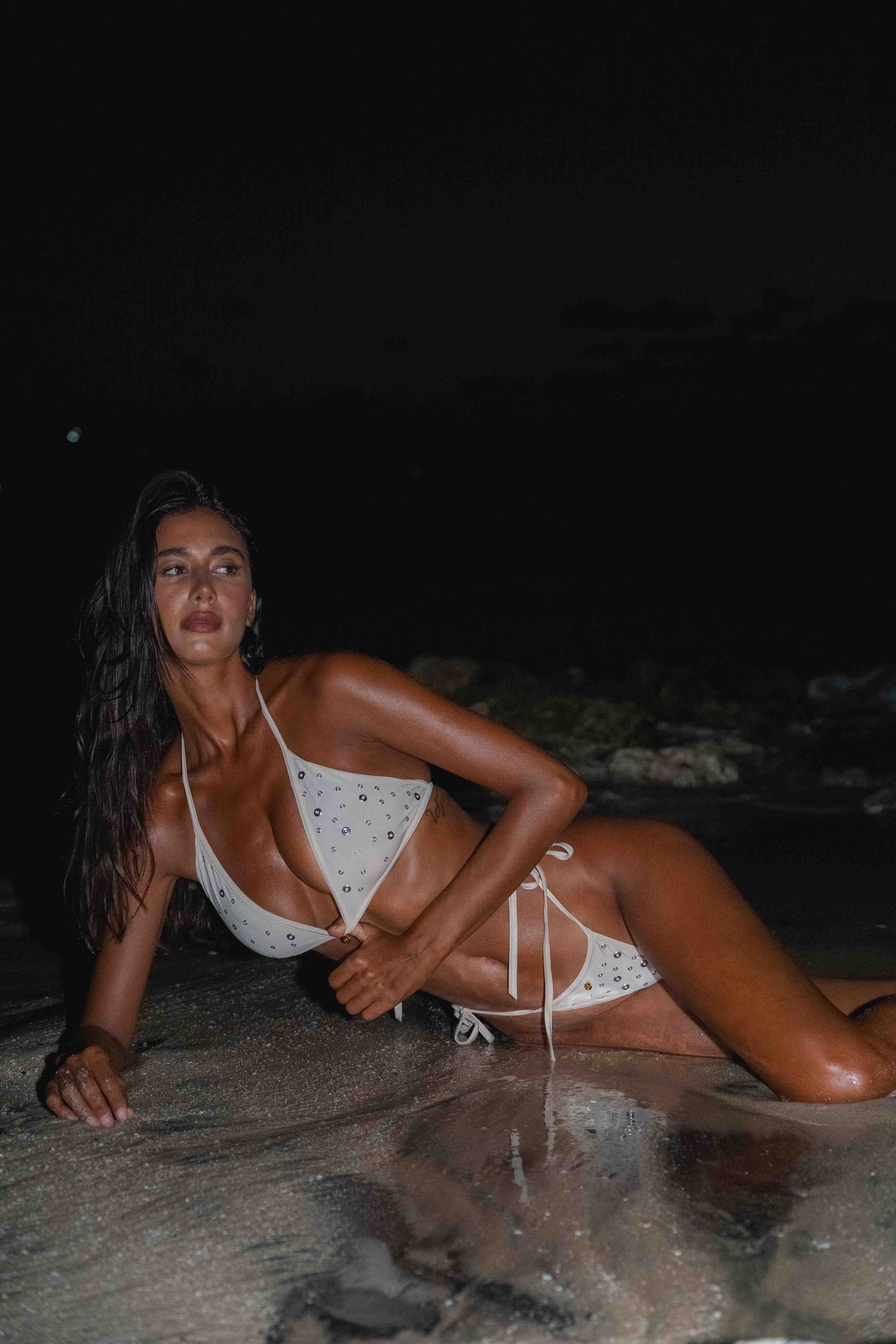 Anika Beige Bikini Top